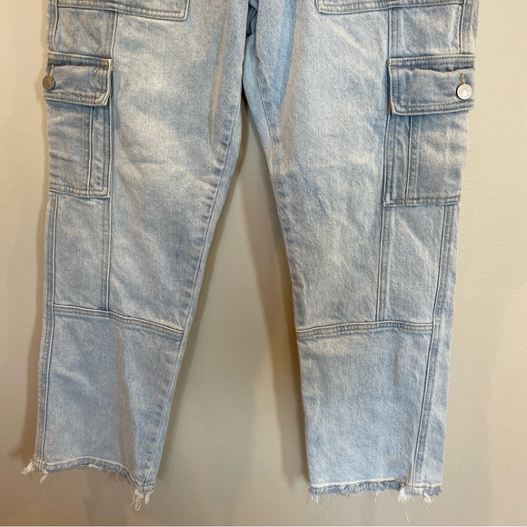 NWT KanCan Cargo Jeans Denim size 27 7 Light Wash - Picture 3 of 6